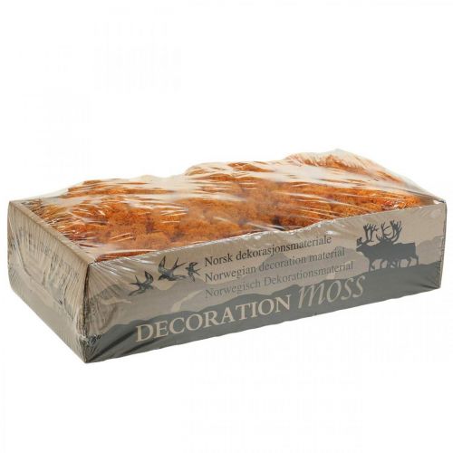 položky Dekoratívny mach pomaranč Pravý mach na remeslá sušený, farbený 500g