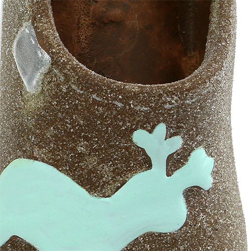 Floristik24 Ozdobné papuče 9,5cm hnedé 6ks