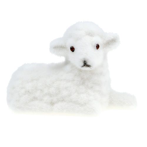 Floristik24 Deco ovečka stáda 15cm biela 3ks