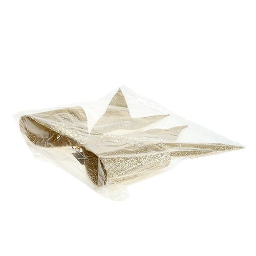 Floristik24 Ozdobná mašlička zlatá, sľuda d31cm š32cm