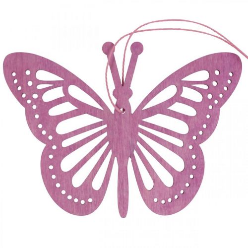 položky Deko motýliky deko vešiak fialový/ružový/ružový 12cm 12ks
