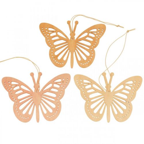 Floristik24 Deko motýliky deko vešiak oranžový/ružový/žltý 12cm 12ks