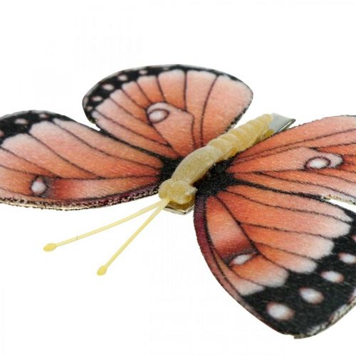 položky Deco motýle s klipom B4,5–11,5cm 10ks hnedooranžový