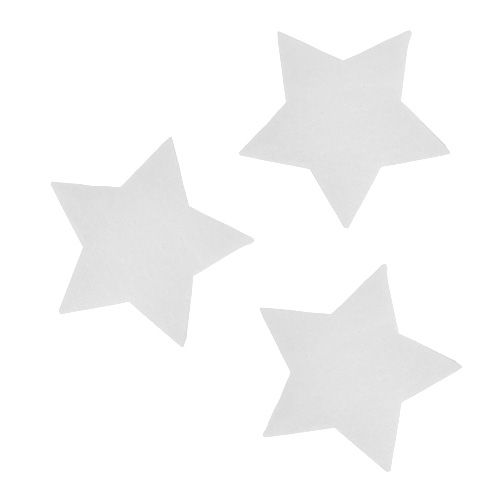 Floristik24 Ozdobné hviezdičky biele 7cm 8ks