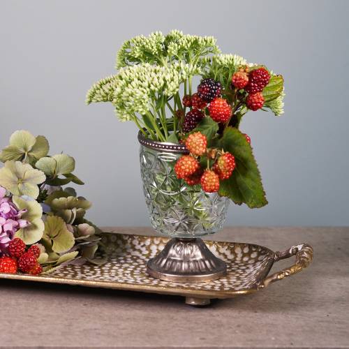 Floristik24 Ozdobný podnos s ušami starozlatý 53cm x 18cm