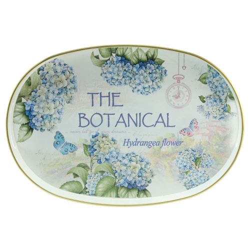 položky Dekoračný podnos hortenzie plastový podnos biely 39×27,5cm