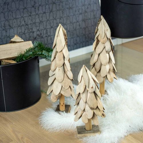 položky Dekoratívna rustikálna drevená dekorácia z jedľového dreva vianočná V40cm