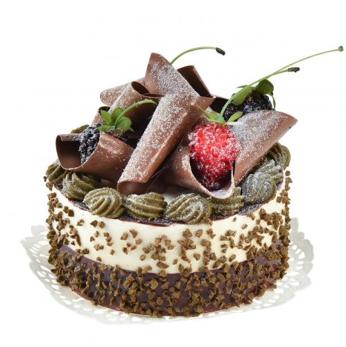 Ozdobná torta čokoládová umelá tortová figurína Ø10cm