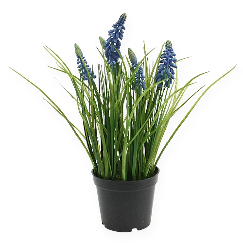 Floristik24 Hyacinty umelé v črepníku Modrá 24cm