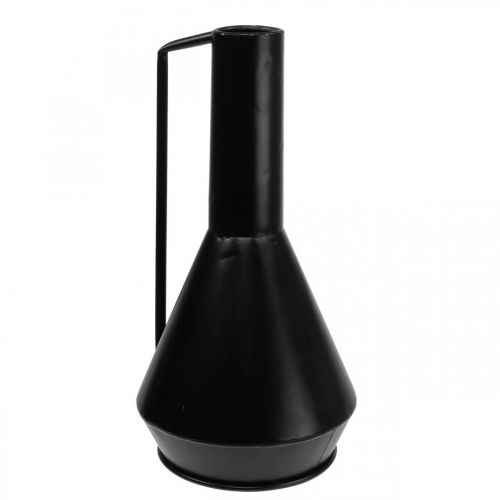 Floristik24 Dekoračná váza kovová dekoračná džbán čierna 19,5cm V38,5cm