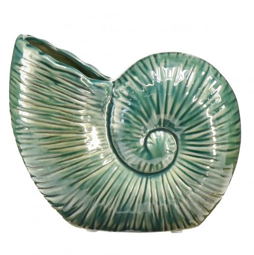 položky Dekoratívna váza ulita slimáka keramická zelená 18x8,5x15,5cm