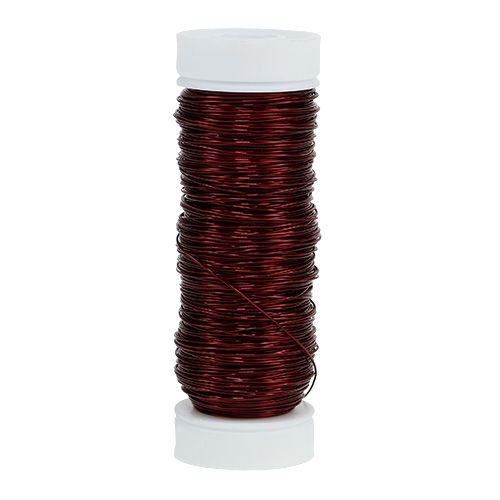 Floristik24 Ozdobný smaltovaný drôt Ø0,30mm 30g/50m Bordeaux