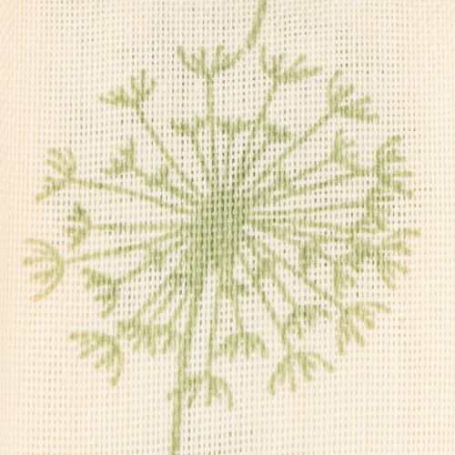 položky Dekoratívna stuha, darčeková stuha, dizajn púpavy, krémová, 40 mm, 15 m