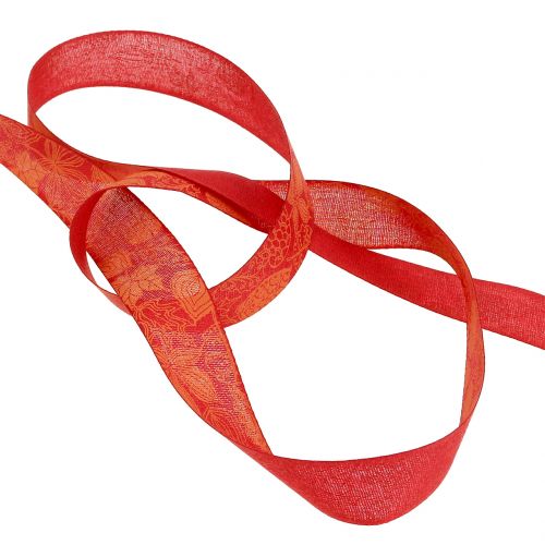 položky Darčeková stuha jesenné lístie červená 25mm 18m