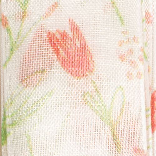 položky Darčeková stuha so vzorom tulipánov, kreatívna na špeciálne príležitosti a sezónne dekorácie, šírka 2,5 cm, dĺžka 18 m