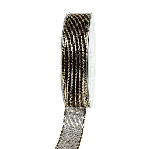 Deko stuha s lurexovými pruhmi čierna 25mm 20m kúpiť | Floristik24.sk