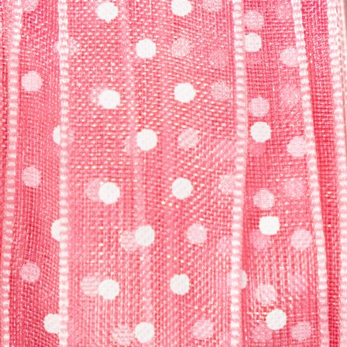 položky Darčeková stuha so štýlovým bodkovaným dizajnom na slávnostné balenie, šírka 1,5 cm, dĺžka 20 m