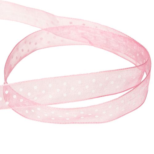 položky Darčeková stuha so štýlovým bodkovaným dizajnom na slávnostné balenie, šírka 1,5 cm, dĺžka 20 m