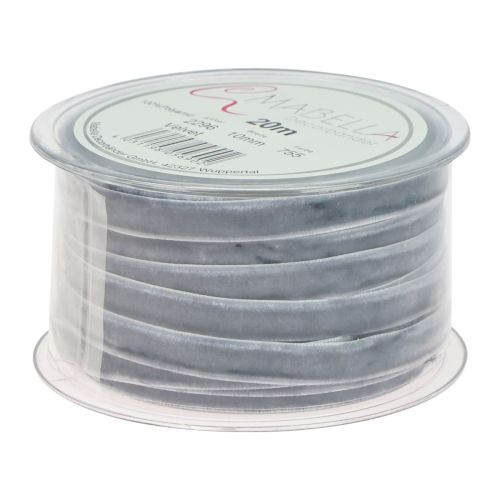 položky Dekoratívna stuha zamatová stuha darčeková stuha zamatová sivá 10mm 20m