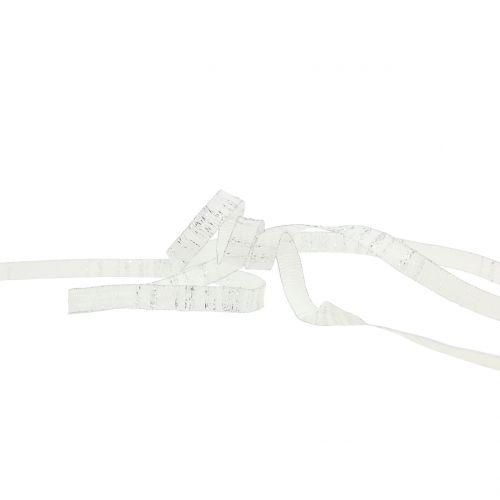 položky Deko stuha biela s lurexovým drôtom vystuženým 10mm 20m