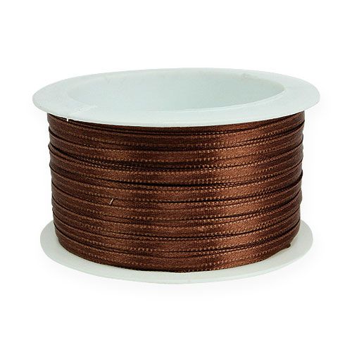 položky Darčeková stuha saténová stuha ozdobná stuha hnedá 3mm × 50m