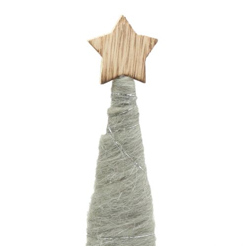 Floristik24 Deko stromčeky z filcu prírodná, biela 33cm 3ks