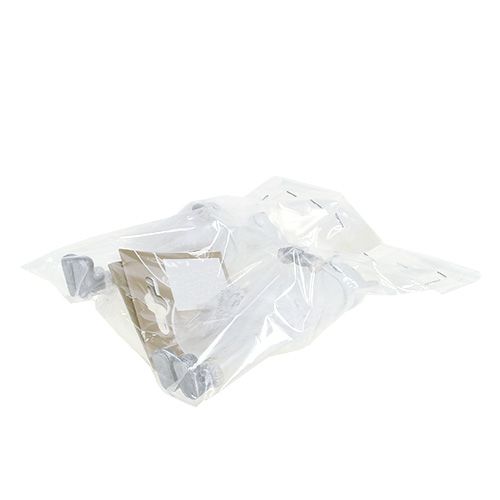 Floristik24 Ozdobná figúrka medveď s pierkami biela 12cm 2ks