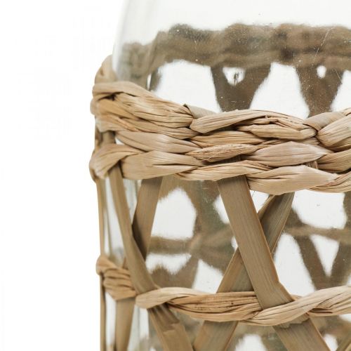 položky Dekoračná fľaša sklenená dekorácia sklenená fľaša spletená Ø9,5cm V31cm