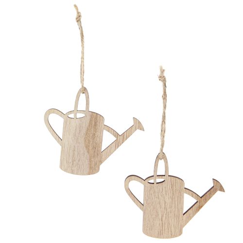 položky Dekoračná vešiaková kanva drevená dekorácia prírodná zelená 8cm 12 ks