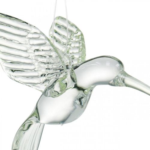 položky Ozdobný vešiak kolibrík, sklenená dekorácia, rajka, sklenený prívesok, dekoračný vtáčik