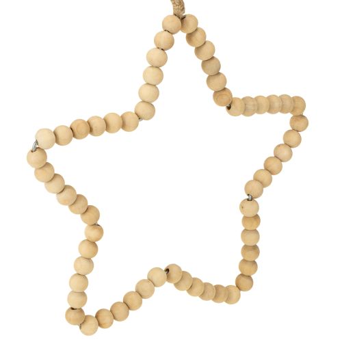 položky Ozdobné vianočné drevené korálky srdce hviezda strom V16cm 3 ks