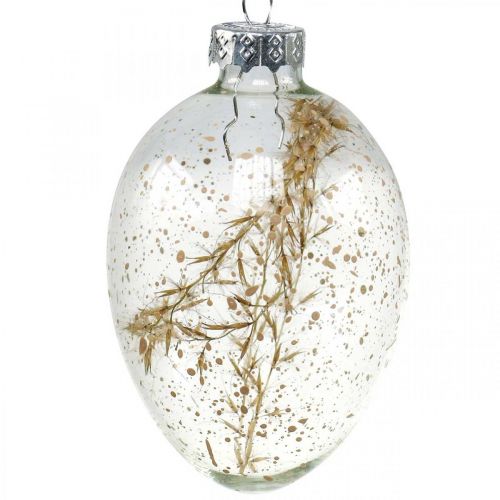 položky Ozdobný vešiak vaječným sklom plnený veľkonočná dekorácia na zavesenie 5x8cm 6 ks