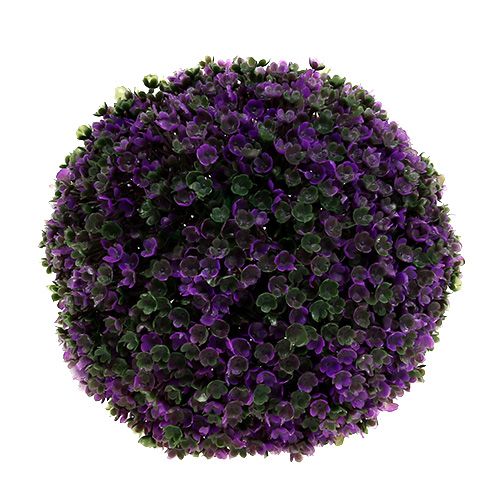 Floristik24 Ozdobná guľa vo fialovej rastlinnej guľa umelá Ø18cm 1ks