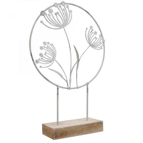 položky Stojan na ozdobný prsteň kovová biela pružina Ø20cm V32cm