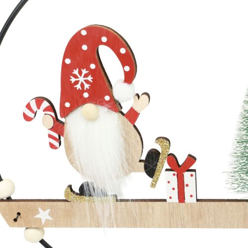 položky Ozdobný prsteň kovový trpaslík ozdobný vešiak vianočný Ø21,5cm 2 kusy