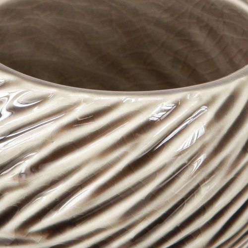 položky Dekoračná miska Keramická špirála Dekor Béžová Hnedá Ø9cm 4ks