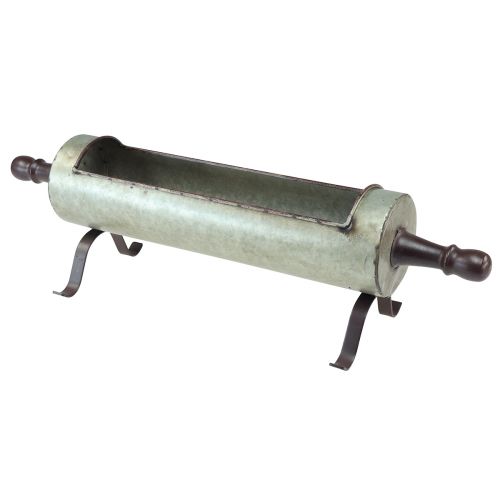 Ozdobný valček na misku vintage zinkový vzhľad 54×15×15cm
