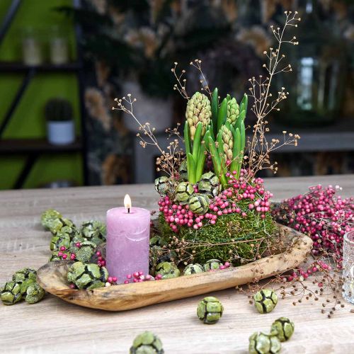 položky Dekoračná miska Paulownia drevo, stolová dekorácia, kvetináč D34cm V5cm