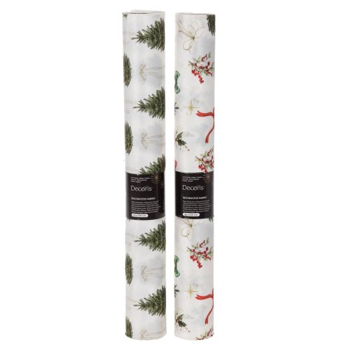 Vianočná dekoračná látka, predávaná na meter, šírka 120 cm, 2 kusy | Floristik24.sk