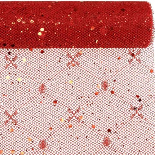 položky Vianočná dekoračná látka Polyester Červená x 2 rôzne 35x200cm