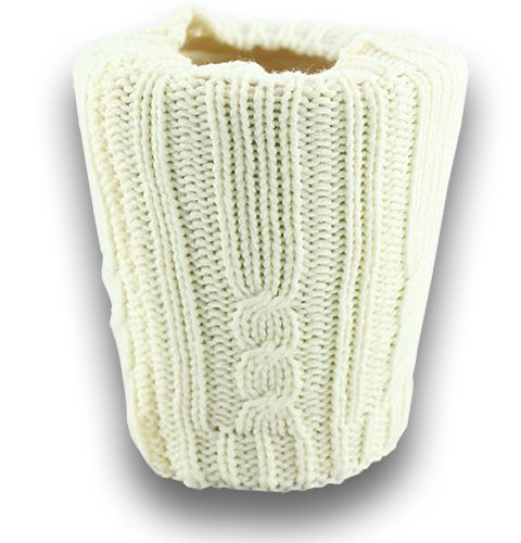 Floristik24 Deco pletená tuba 11 x 21cm krémová 2ks