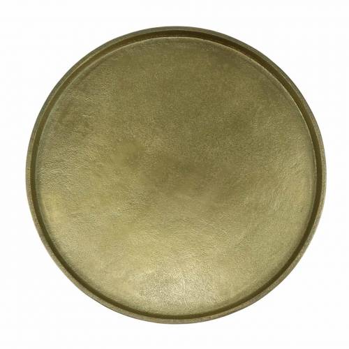 Floristik24 Dekoračný tanier hlinený Ø20cm zlatý