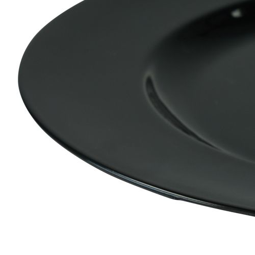 položky Dekoračný tanier čierny plochý lesklý plast Ø28cm V2cm