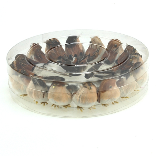 položky Ozdobné vtáčiky 9cm na drôte 16 ks