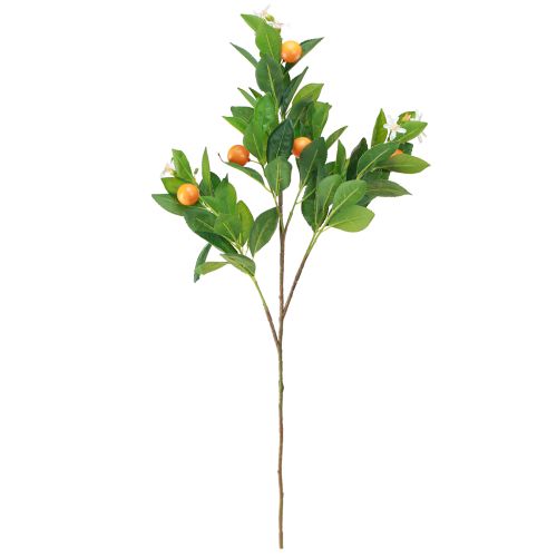 Floristik24 Ozdobná pomarančová vetvička a kvety Umelá pomarančová vetvička 78cm