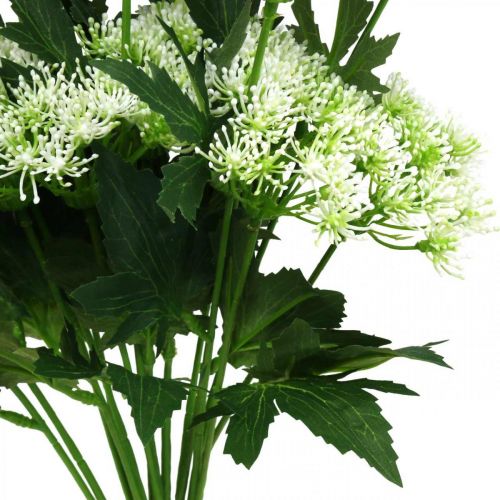 položky Kôpor kvitnúci, umelé bylinky, okrasná rastlina zelená, biela 49cm 9ks
