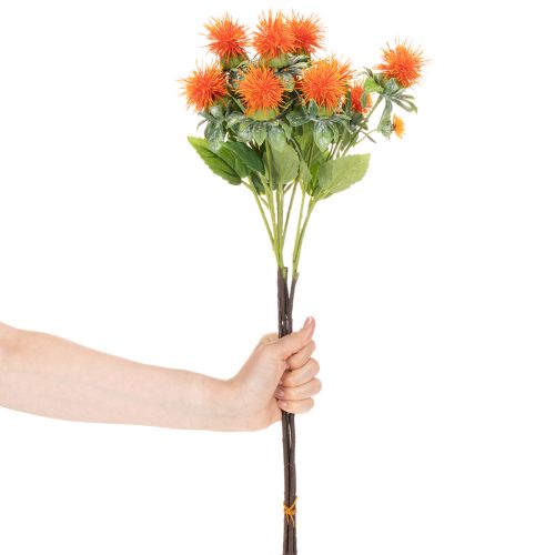 Umelý oranžový svetlicový kvet ako umelý kvet do vázy a na dekoráciu, 55 cm, 4 kusy | Floristik24.sk