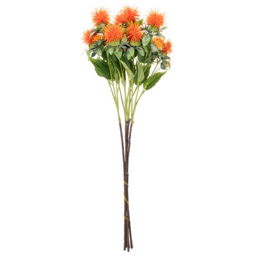 Umelý oranžový svetlicový kvet ako umelý kvet do vázy a na dekoráciu, 55 cm, 4 kusy | Floristik24.sk