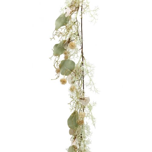 Floristik24 Veniec z bodliaka Glóbus bodliak umelá rastlinná dekoračná girlanda 127cm