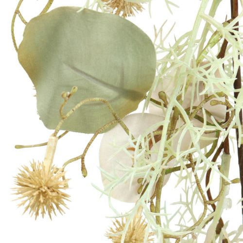 položky Veniec z bodliaka Glóbus bodliak umelá rastlinná dekoračná girlanda 127cm